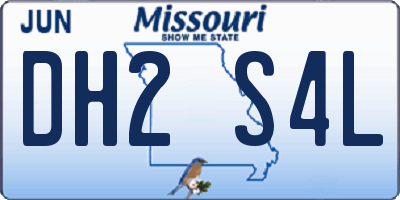 MO license plate DH2S4L