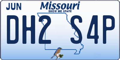 MO license plate DH2S4P