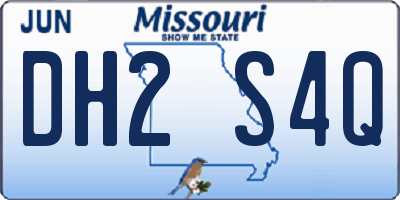 MO license plate DH2S4Q