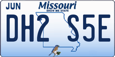 MO license plate DH2S5E