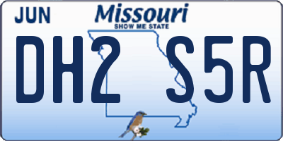 MO license plate DH2S5R