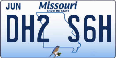 MO license plate DH2S6H