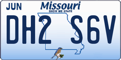 MO license plate DH2S6V