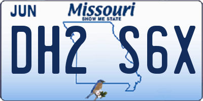 MO license plate DH2S6X
