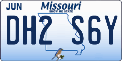 MO license plate DH2S6Y