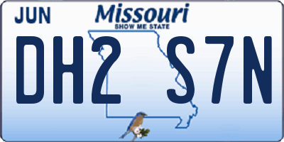 MO license plate DH2S7N