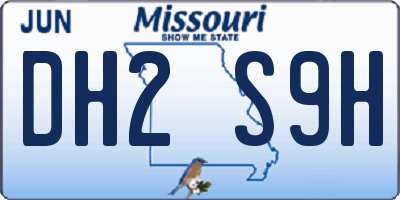 MO license plate DH2S9H
