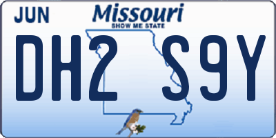 MO license plate DH2S9Y