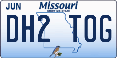 MO license plate DH2T0G