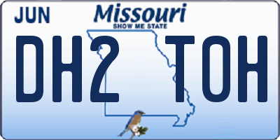 MO license plate DH2T0H