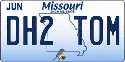 MO license plate DH2T0M
