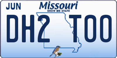 MO license plate DH2T0O