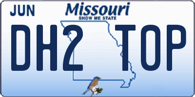MO license plate DH2T0P