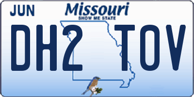 MO license plate DH2T0V