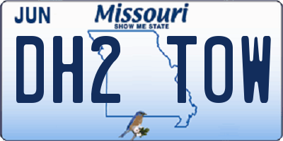 MO license plate DH2T0W