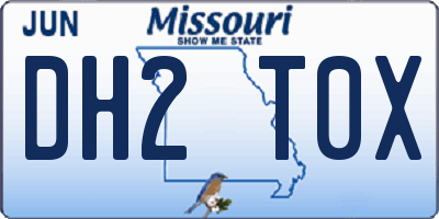 MO license plate DH2T0X