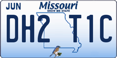 MO license plate DH2T1C