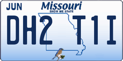 MO license plate DH2T1I