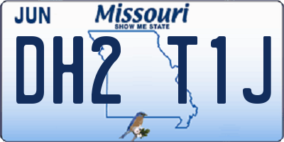 MO license plate DH2T1J