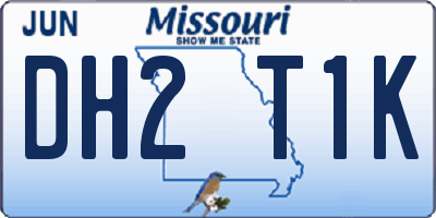MO license plate DH2T1K
