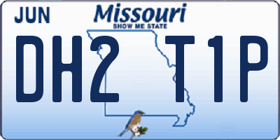 MO license plate DH2T1P