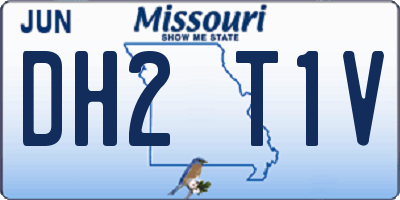 MO license plate DH2T1V