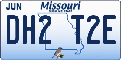 MO license plate DH2T2E