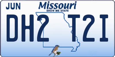 MO license plate DH2T2I