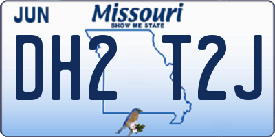 MO license plate DH2T2J