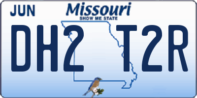 MO license plate DH2T2R