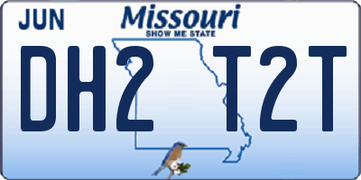 MO license plate DH2T2T