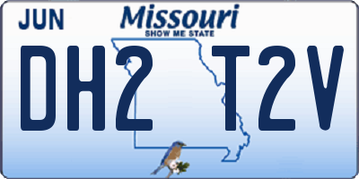 MO license plate DH2T2V