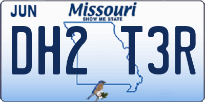 MO license plate DH2T3R