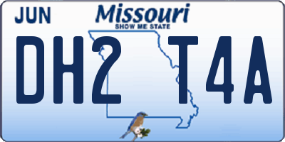 MO license plate DH2T4A