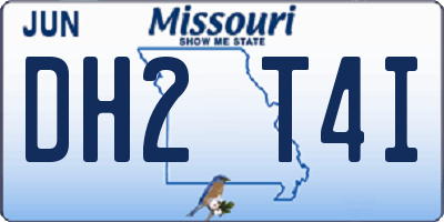MO license plate DH2T4I