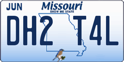 MO license plate DH2T4L
