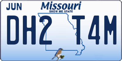 MO license plate DH2T4M