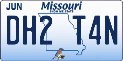 MO license plate DH2T4N