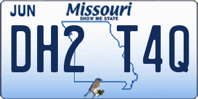 MO license plate DH2T4Q