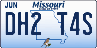 MO license plate DH2T4S
