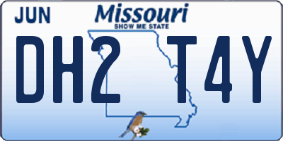 MO license plate DH2T4Y