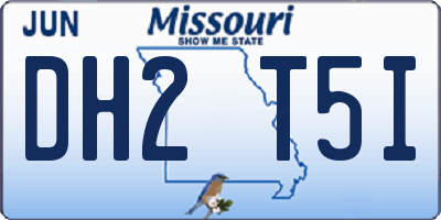 MO license plate DH2T5I