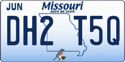 MO license plate DH2T5Q
