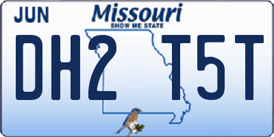 MO license plate DH2T5T