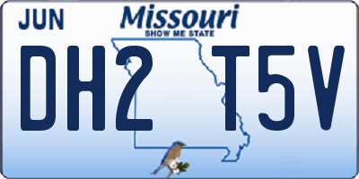 MO license plate DH2T5V