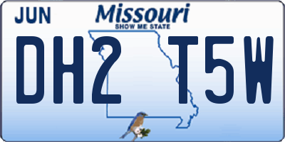 MO license plate DH2T5W