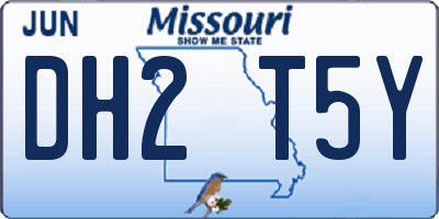 MO license plate DH2T5Y