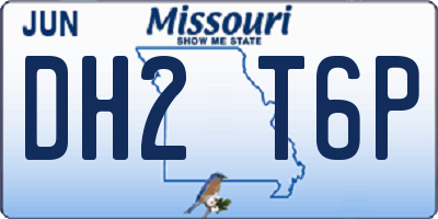 MO license plate DH2T6P