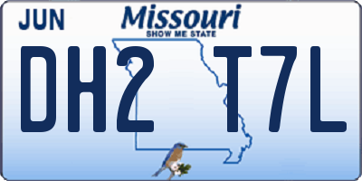 MO license plate DH2T7L