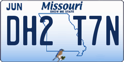 MO license plate DH2T7N